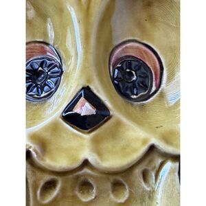 MCM 60's 70's Avocado Green Owl  Trinket Dish *AS IS*